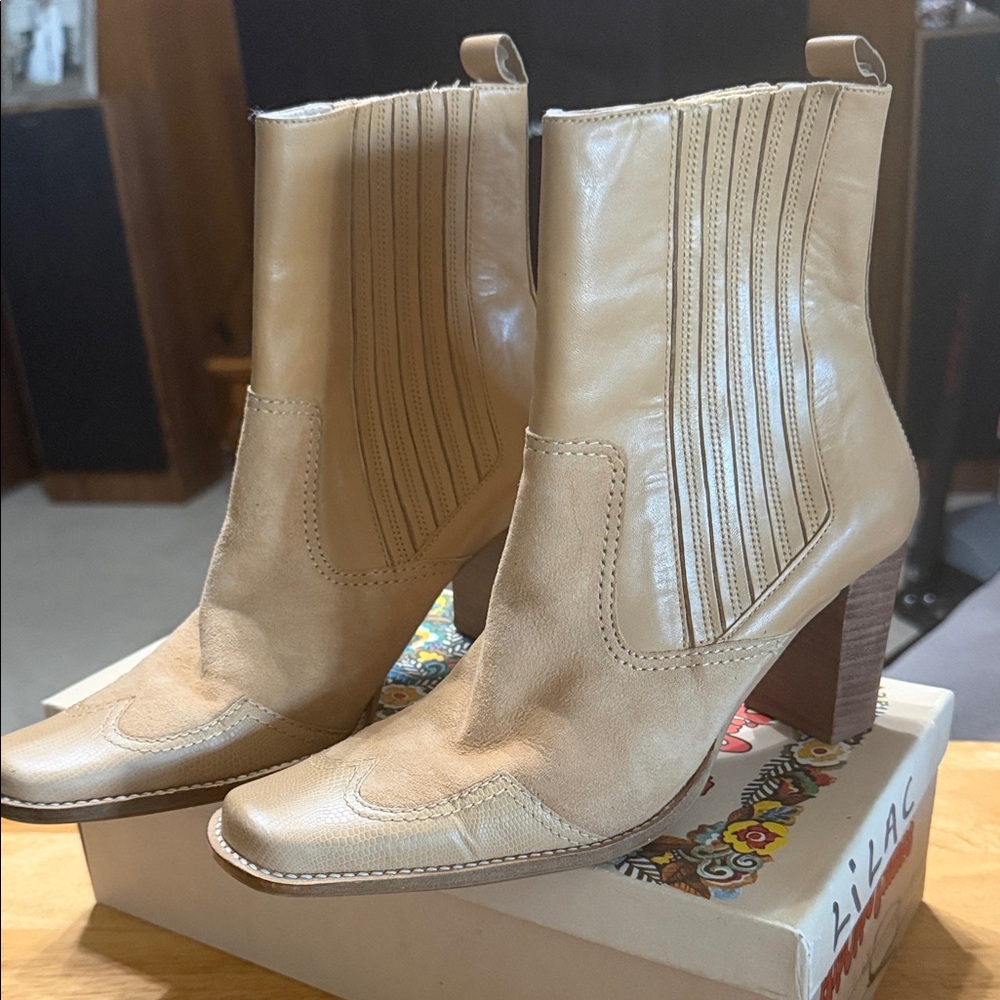 Tan Leather Ankle Boots